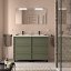 Mueble de baño Attila con patas 6 cajones doble seno green satin 120 cm de Salgar